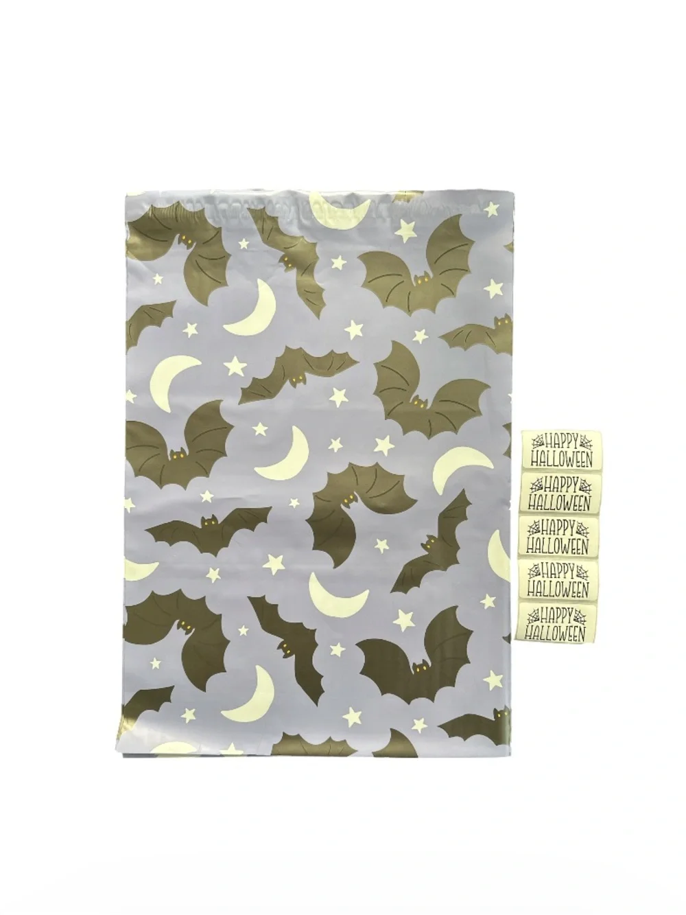 25 Piece Halloween Shipping Bundles - 10x13 Bat Mailers & Stickers